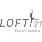 Das Logo von Loft21 Tanzstudio in grau.